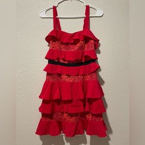 For Love of Lemons Ruffle Tank Mini Dress Size Small